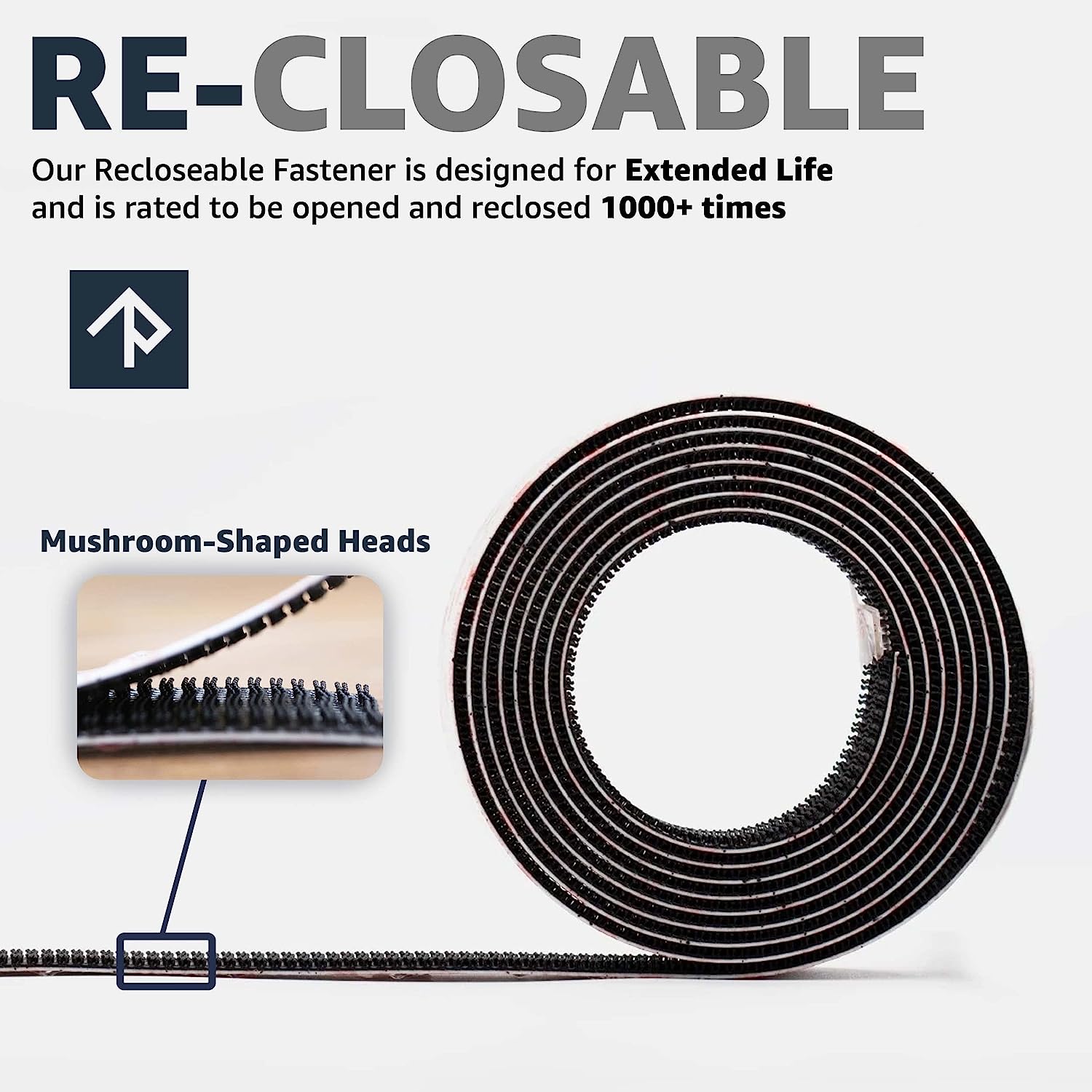 Scotch Clear Self-Mating Reclosable Fastener 250, 1” x 10’ Ft with Scissors for DIY, Pedal Boards, Home, Office, Frames - Image 6